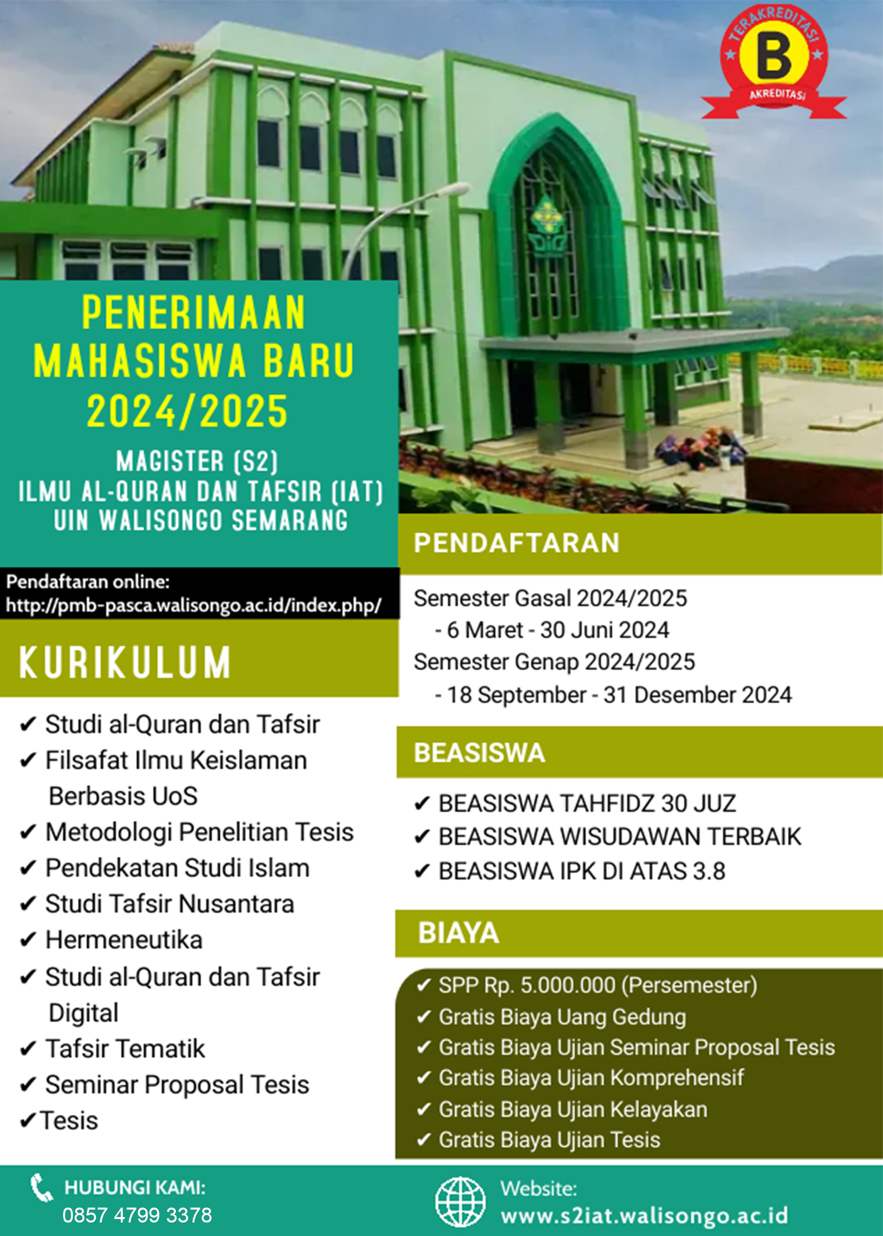 Program Magister (S2) Ilmu al-Quran dan Tafsir UIN Walisongo Semarang Membuka Pendaftaran Mahasiswa Baru Tahun Akademik 2024/2025