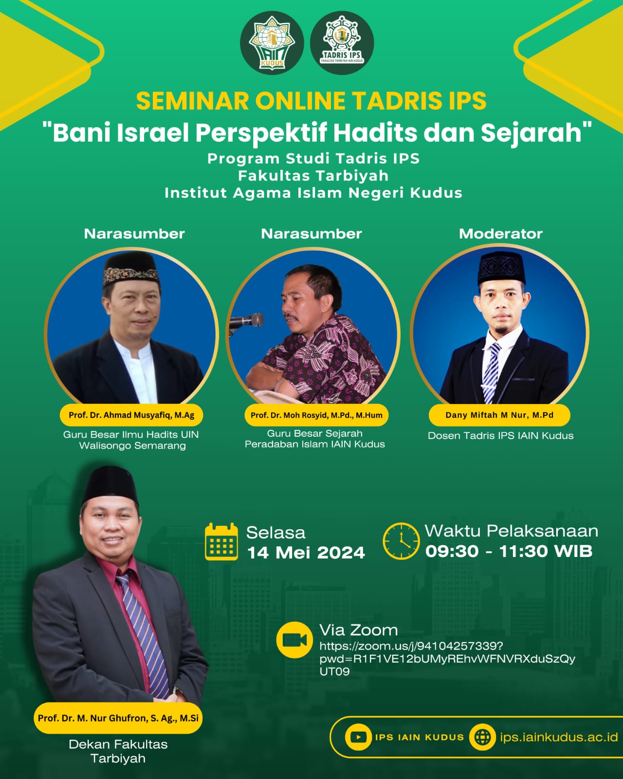 Mengangkat Isu Bani Israel, Guru Besar Bidang Ilmu Hadis, Prof. Dr. Ahmad Musyafiq, M.Ag., Membongkarnya dari Perspektif Hadis